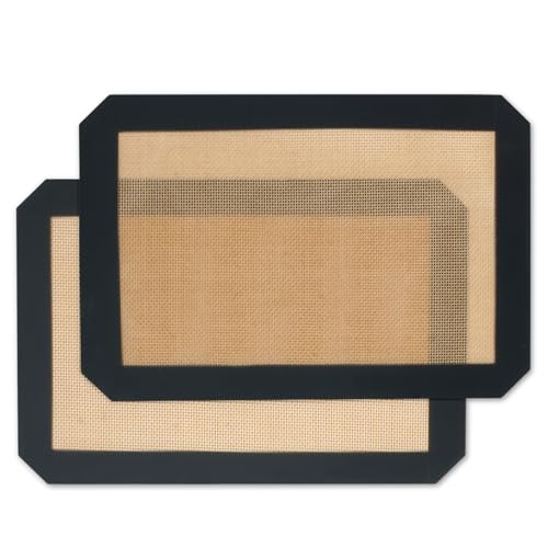 Silicone Baking Mat,Silicone Mat,2 Pack Reusable Non-Stick Baking Mat,Food Safe Silicone Mats for...