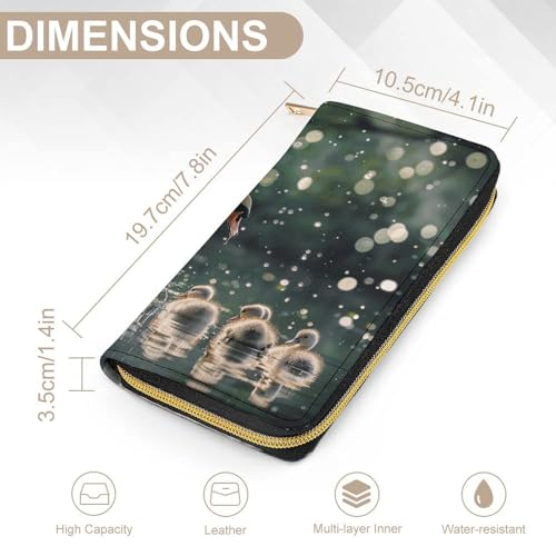 Womens Leather Wallets Sunshine on The Water Wallet for Women Large Capacity Card Phone Holder Ladies Purse2