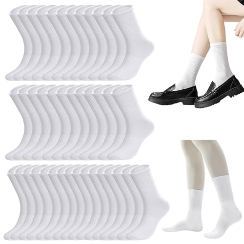 Image of 10 Pairs Thin Cotton Crew Athletic Socks Sports Gym Running Hiking Calf Socks for Women