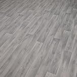 Grey Modern Plank Effect Callisto Vinyl Flooring 2mm Thick Lino Roll Bathroom Kitchen (3m Wide x 5m Long)