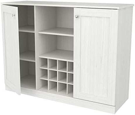 Inval Shaker Style Buffet Cabinet with 2-Doors, Washed Oak