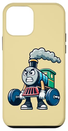 Carcasa para iPhone 12 mini Divertido tren gimnasio peso muerto barra levantamiento hombres mujeres niños