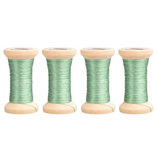 MINGGUXIUYI 100% Mulberry Hand Dyed Silk Embroidery Thread, Embroidery Floss, 4 Spools Each 24 Yards (05-2)