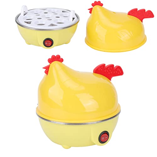 Cuiseur à Œufs Électrique Multifonction en Forme de Poulet, Capacité 7 Œufs, Arrêt Automatique, Mini Machine à Petit Déjeuner avec Tasse à Mesurer