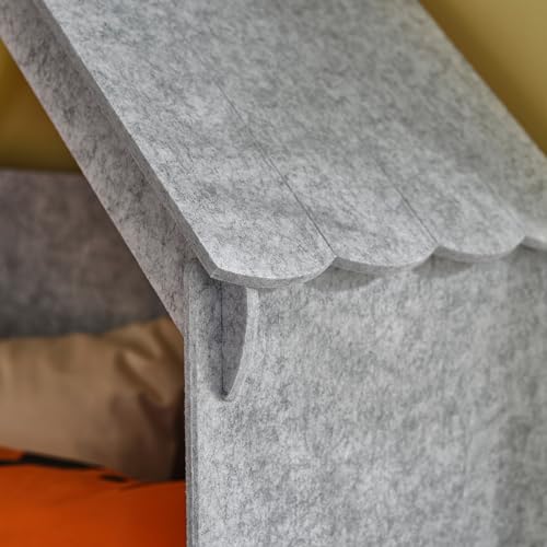 Lit enfant sécurisant grâce à l'accessoire de lit en forme de maison gris SLÄKT - 5