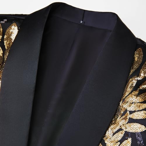 Men's High-end Positioning Sequins Luxury Suits One Button Shawl Lapel Blazer Jacket Pants,Men Tuxedo Suit Set4