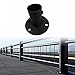 IEUDNS Fence Post Floor Flange Mailbox Brackets Sturdy Metal Heavy Duty Round Fence for Outdoor Lighting Lamp Railing Deck, 52mm