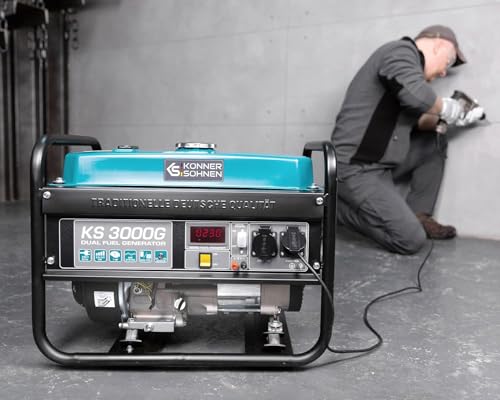 Generatore Ibrido A Benzina E Gas Ks 3000G Serie Dual Fuel Potenza Massima 3000W, Regolatore Automatico Di Tensione (Avr), Indicatore Livello Olio Basso - 2