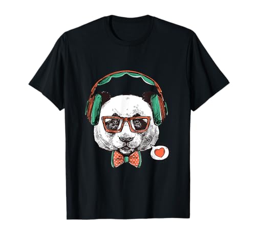 Dj Panda Auriculares T Shirt Music Tee Hombres Mujeres Camiseta