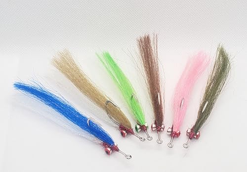 Synthetic Wing Clouser Minnow Fishing Fly Selection, 12 flies