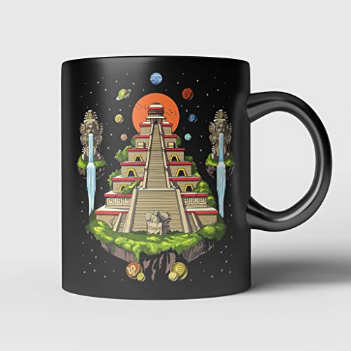 934 - 934 Tasse En Céramique Durable Tasse À Café Drôle Tasse À Thé Cadeaux Fantaisie Pour Femme Noël 330Ml Espace Pyramide Aztèque Mythologie Aztèque Mexicaine Ancienne Civilisation Maya Science Fiction