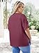 YGOODM Women's Plus Size Summer Tops Summer Oversized Tshirts Shirts Crewneck Half Sleeve Tees Wine Red