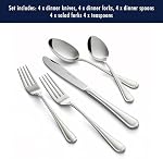 HENCKELS Astley 20PC Flatware Set, Silver