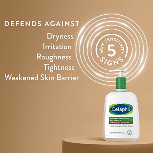 Body Lotion By Cetaphil, Advanced Relief Lotion With Shea Butter For Dry, Sensitive Skin, 16 Oz Pack Of 2, Fragrance Free, Hypoallergenic, Non-Comedogenic #TOP5