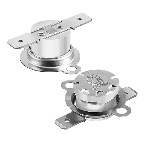 Awozkcd UL/CUL KSD301 125V 16A Thermal Switch,165°C/329°F Off and 145°C/293°F On Over TemperaureThermostat,Normally Closed N.C Auto Reset Thermal Thermistor,2 pcs