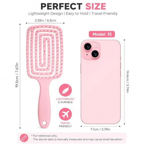 Image of Kaidaa Detangling Hair Brush for Women & Men | 3D Anti Hair Fall Brush for Curly, Wavy & Straight Hair | Wet & Dry Styling Comb with Scalp Massager & Frizz Control