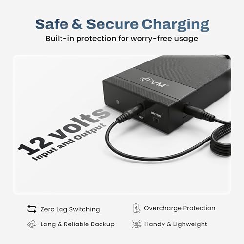 Image of EVM Mini UPS for Router | 12V WiFi Router Power Backup | 8000mAh Battery | Zero Lag Switching | Overcharge Protection | Up to 5 Hours Backup | 1 Year Warranty (EWRT-002)