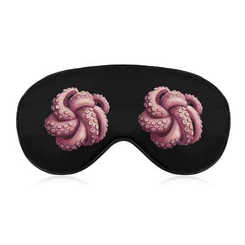 Tentacles Knot Sleep Mask Eye Shade Cover Adjustable Strap for Travel Lunch Break Women Men