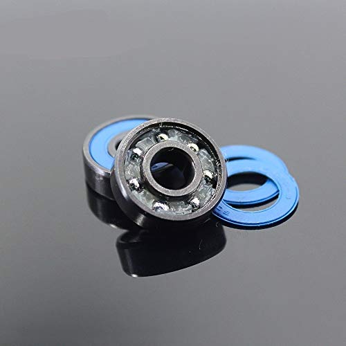 Roulements de skateboard noirs 608 ABEC-9 haute précision avec traitement de surface noir