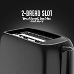 OVENTE Electric 2 Slice Toaster Machine with 6-Shade Browning Selector Setting, Compact Design and Removable Crumb Tray, 700W Power Perfect for Toasting Bread, Thin Bagels and Waffles, Black TP2210B - Image 3
