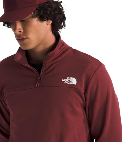 Image of THE NORTH FACE mens Cedar Trail Grid Fleece Quarter Zip Jacket | Cold Weather Top With Durable, Reinforced Bindings