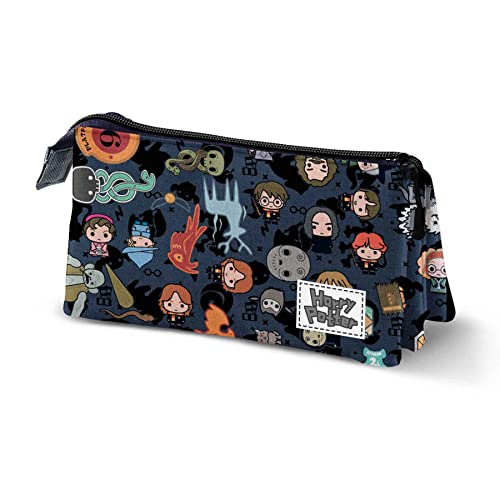 Karactermania Harry Potter Occult-Estuche Portatodo Triple FAN, Negro, Talla única