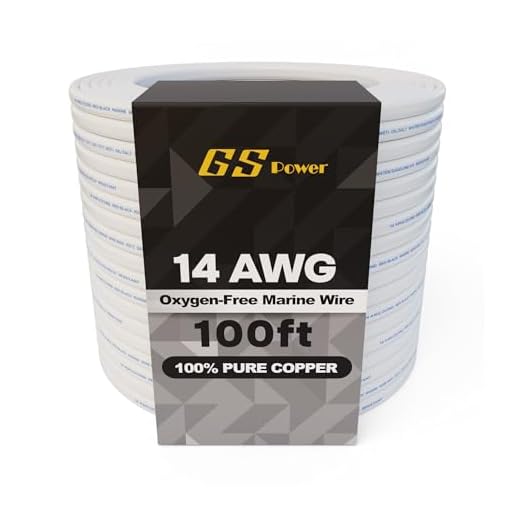 GS Power Marine Wire - 100 Ft, 14 Gauge AWG Electrical Boat Wiring - Oxygen-Free Insulated Black and Red Sheathed Copper