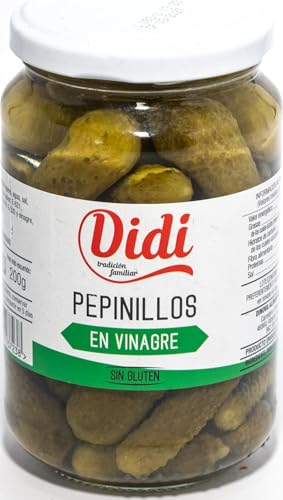 DIDI PEPINILLOS EN VINAGRE TARRO PESO NETO ESCURRIDO 200GR
