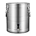 MNSSRN Izolowana beczka ze stali nierdzewnej, beczka na ryż, beczka na zupę, dwuwarstwowy dozownik o dużej pojemności do komercyjnych kaw/wody/mleko/herbaty/słodkiego wina, 10 l ~ 50 l, B, 30 l