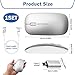 Amztour Wireless Bluetooth Mouse for iMac MacBook Air Pro Laptop Desktop Mac PC Computer Rechargeable Portable Optical Mouse Slim Quiet Mice with Android Charging Cable 2.4 GHz USB Mice (Silver)