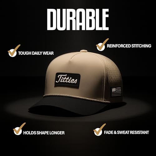 Image of Curves & Clubs Titties Golf Hat - Funny Golf Hat, Titties Hat - Funny American Hat - One-Size-Fits-All - Men's Gifts