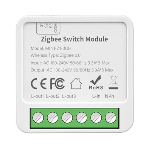 Wouueso Tuya Zigbee 3 CH DIY Smart Switch 3 vie Controllo Relè Luce Smart Life Wireless Modulo di commutazione Zigbee