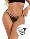 ohyeahlady Micro String Tanga Damen Sexy Mini Thong Erotisch Hipster Höschen Spitze G-String Große Größen T-Back Transparent Unterwäsche Mollige Frauen Niedrige Taille Unterhosen Panty Slip Schwarz,M