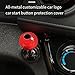 Universal One-Button Start Car Shift Knob, Metal Car Joystick Ball, Push Start Button (Red)