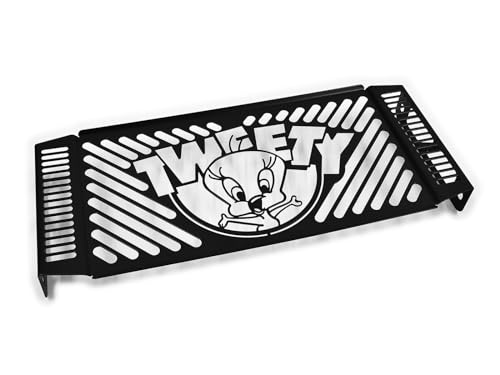 IBEX 10002596 Kühlerabdeckung Wasserkühler Kühlergrill Kühlerschutz Kühlergitter Kühlerschutzgitter Kühlerverkleidung Tweety schwarz