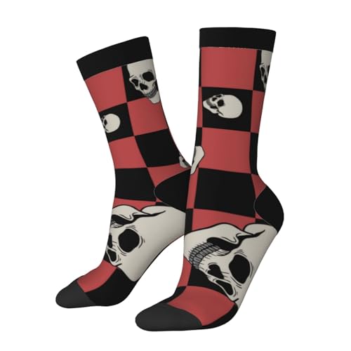 Calcetines Para Hombres Y Mujeres Calavera De Halloween Suaves Clásicos Calcetines Para Caminar, Para Yoga, Deporte, Gimnasio, 40cm