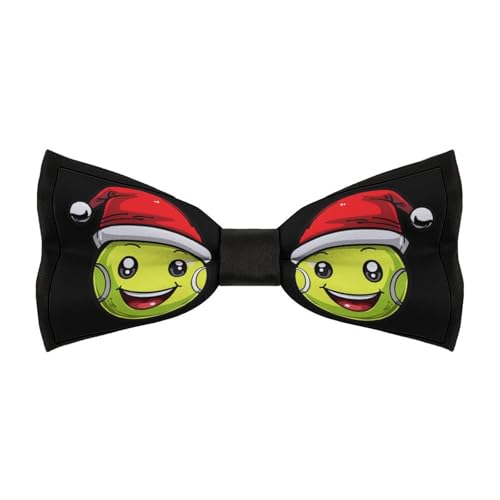 peiyeety Tennisball für Weihnachten Fliege für Männer, verstellbar, vorgebunden, klassisch, elegant, Hochzeitsfliege