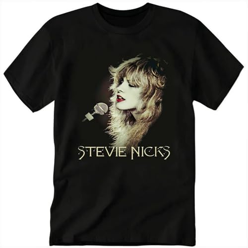 Photo de Stevie-Nicks Singer Unisex T Shirt Music Funny Black Vintage Gift Men Tee Black S