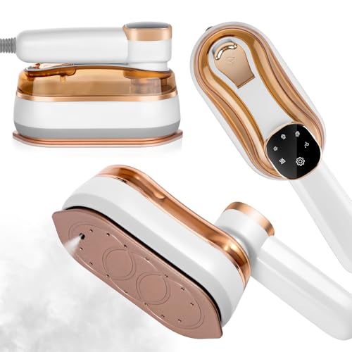 La mejor selección de Planchas de viaje los mejores 10. 41 Vaporizador Portátil, 1200W Mini Plancha de Vapor con Pantalla LCD, Vaporizador de Mano para Ropa con 5 Modos, Plancha de Viaje Seco y Húmedo con 180° Rotativa Mango,...