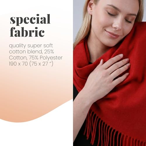 Chal grande para mujer bufanda pashmina suave que evita el frío 5