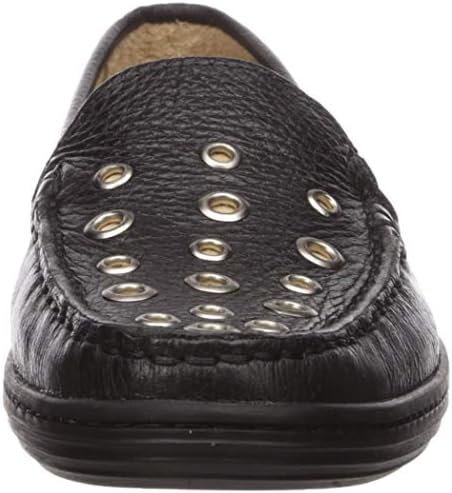 Marc Joseph New York Unisex-Kid's Leather Made in Brazil Mott Street Grommet Detail Loafer, Black Grainy, 2.5 M US Little Kid | Image 1