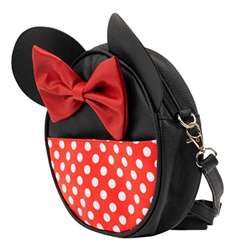 Bolsa Transversal Circular Corpo Minnie Cores 22x6x22cm