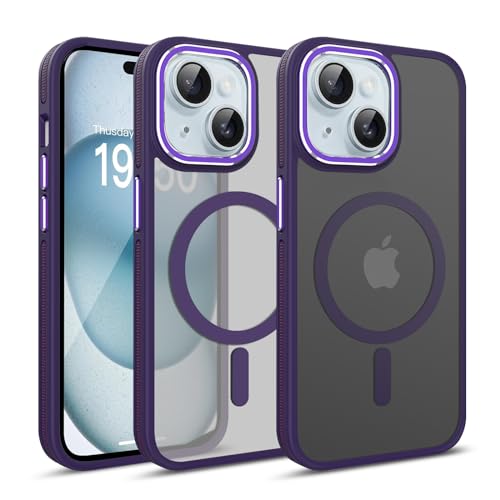 Hitaoyou for iPhone 15 Plus Case, Magnetic Case [MagSafe Compatible] Translucent Matte Shockproof Protective Case Cover for iPhone 15 Plus 6.7 - image 1