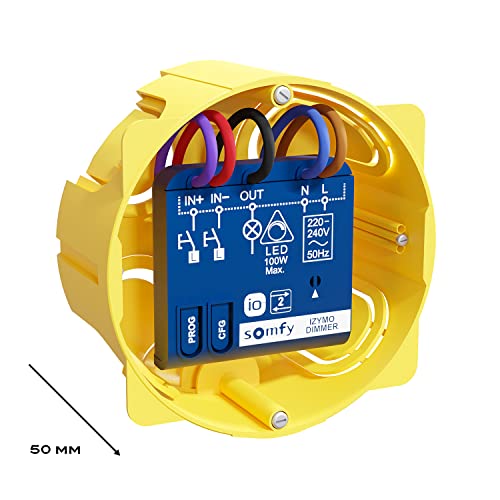 Somfy 1822663 Lichtontvanger, bediening van de verlichting via afstandsbediening of app, dimbaar, io-technologie, compatibel met TaHoma (Switch), bevestiging achter lichtknop - Afbeelding 3