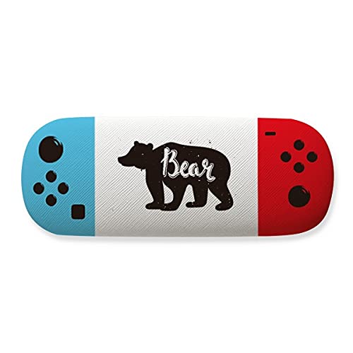 Étui de rangement pour lunettes de soleil et vue original motif ours rigide