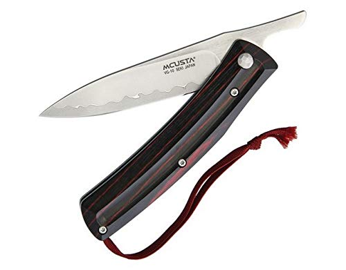 Mcusta MC-191C Red/Black Stamina Wood VG-10 Folding Knife