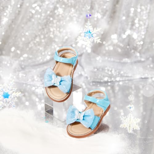 Image of Otter MOMO Girls Open Toe Princess Flat Sandals with Comfort Sole Summer Sandals