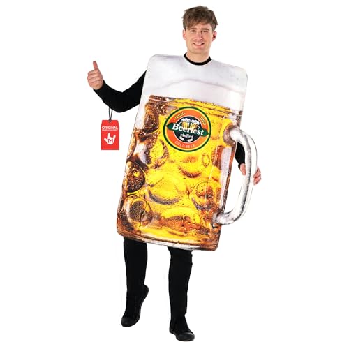 Morph Disfarce cerveja para adultos, disfarce de cerveja, disfarce tiroles, disfarce Oktoberfest homem, disfarce cerveja mulher, disfarce engraçado, disfarce carnaval