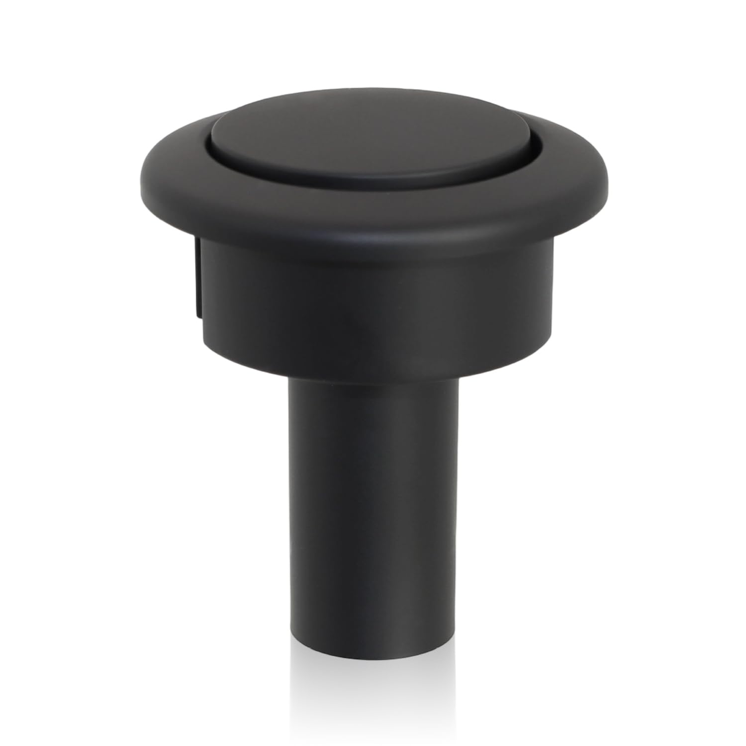 Single Toilet Flush Button, Black Chrome Toilet Flush Buttons Replacement Compatible with Siamp Storm 33A, 2.2x1.9 Inch ABS Toilet Push Button Repair Parts