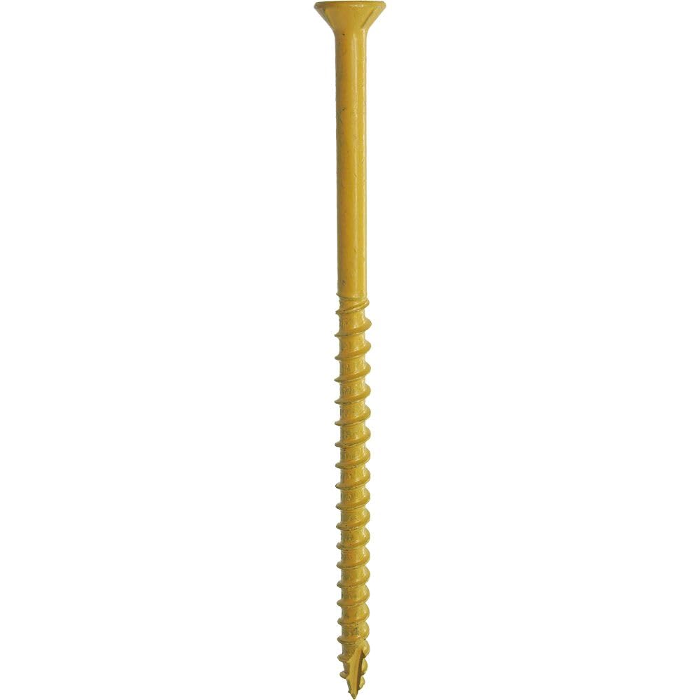 Grip-Rite L4STT1 PrimeGuard Plus #10 x 4 Tornillo de madera a madera, bronceado, caja de 1 libra